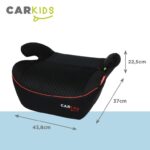 Baixo Booster 125-150cm Isize R129 Black Red Strip Car Kids - Image 4