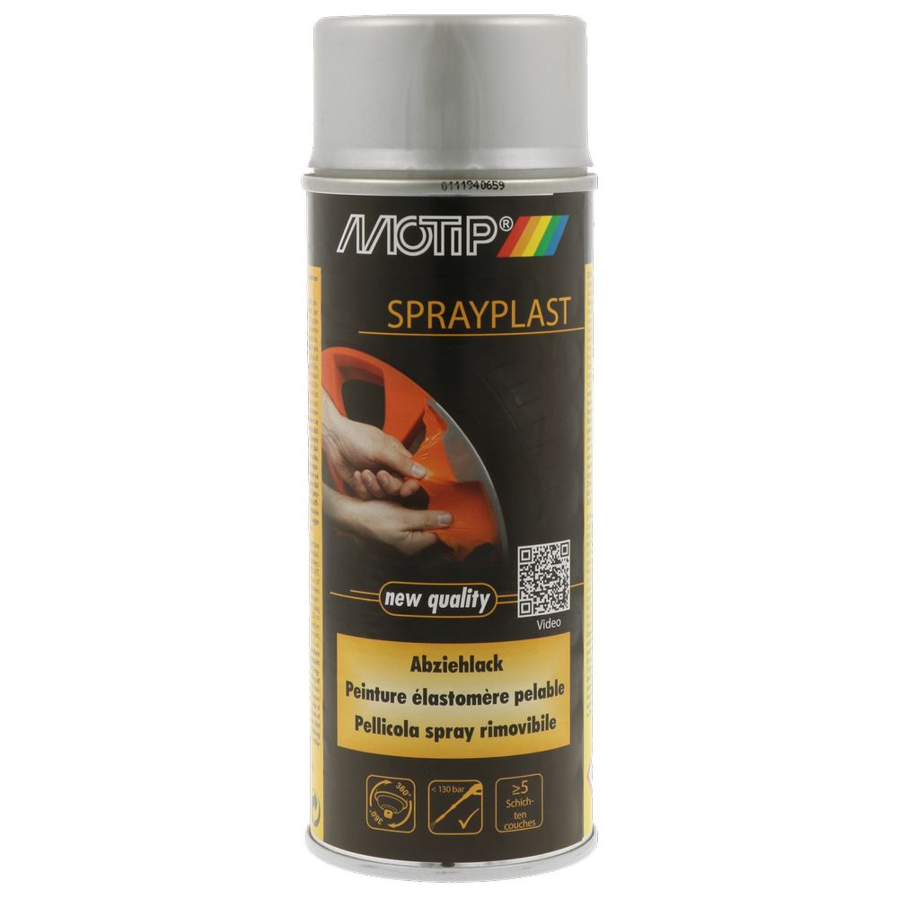 Tinta peble Eslastomer Sprayplast Shiny Grey Aerosol 400ml Motip. Angola-Materiais.shop: Onde profissionais da construção encontram as melhores ferramentas e materiais.