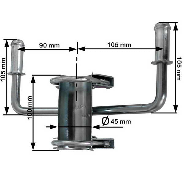 Suporte de tubo intermediário para C3 1.6 HDI. Inovação, qualidade e confiabilidade na palma da sua mão. Angola-Materiais.shop.