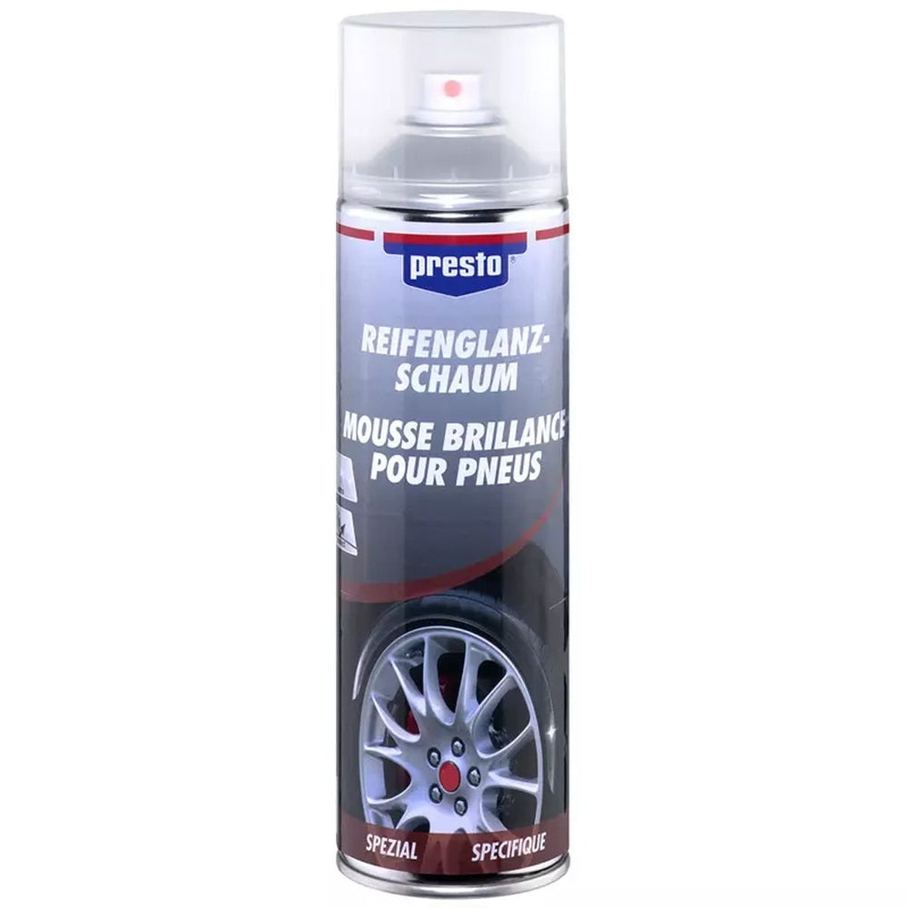Tires brilhantes aerosol 500ml Presto. Angola-Materiais.shop - A maior variedade de materiais de construção em Angola. Compre online com facilidade e segurança.